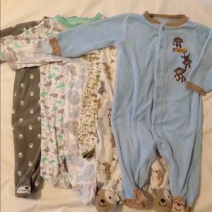 6 piece pajama lot- 6-9 months